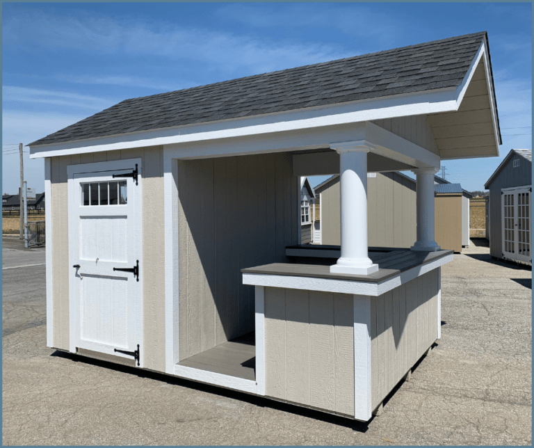 Heritage Sheds & Garages | 8x12 Limerick Pool Shed (Bar Shelf)