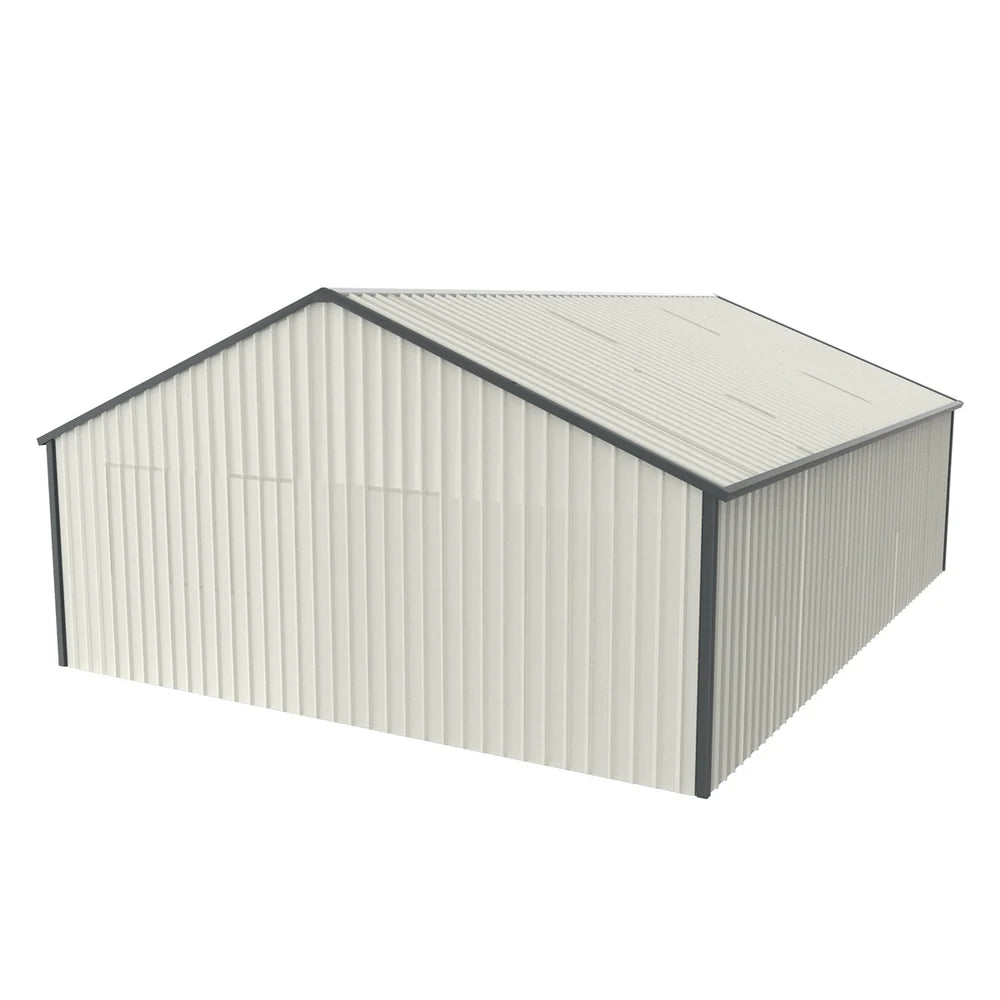 Chery Industrial | 25' x 33' Double Garage Metal Shed with Side Entry