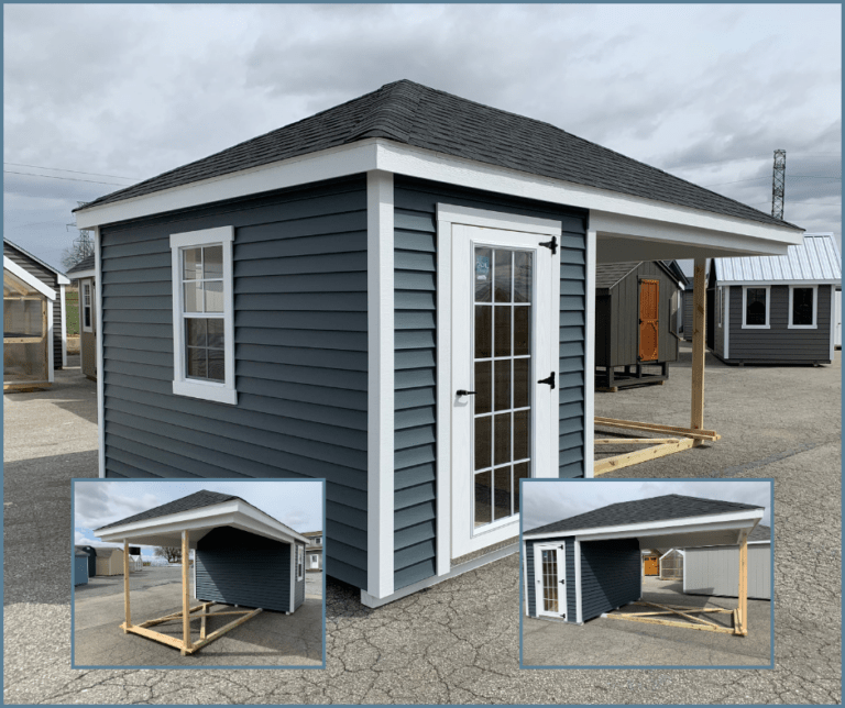 Heritage Sheds & Garages | 12x18 Cantania Pool Shed (Vinyl Siding)