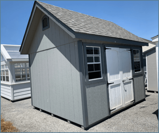 Heritage Sheds & Garages | 10x12 Manor Shed (Gray & White)