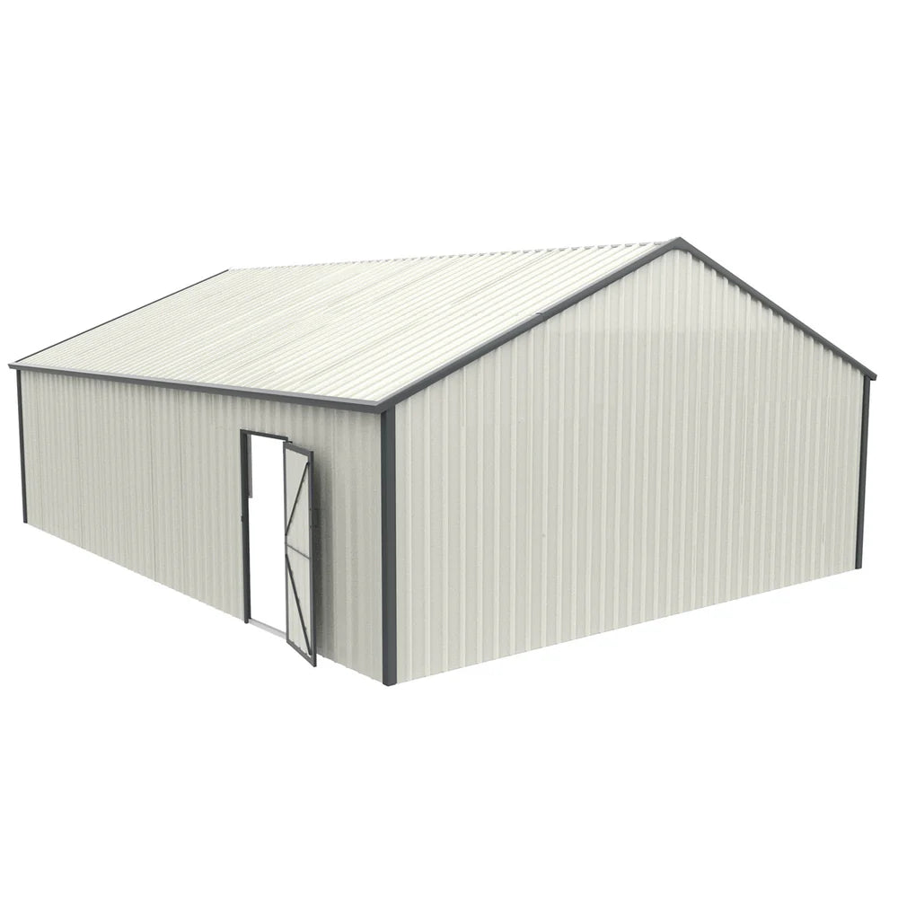 Chery Industrial | 25' x 33' Double Garage Metal Shed with Side Entry