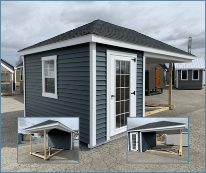Heritage Sheds & Garages | 12x18 Cantania Pool Shed (Vinyl Siding)