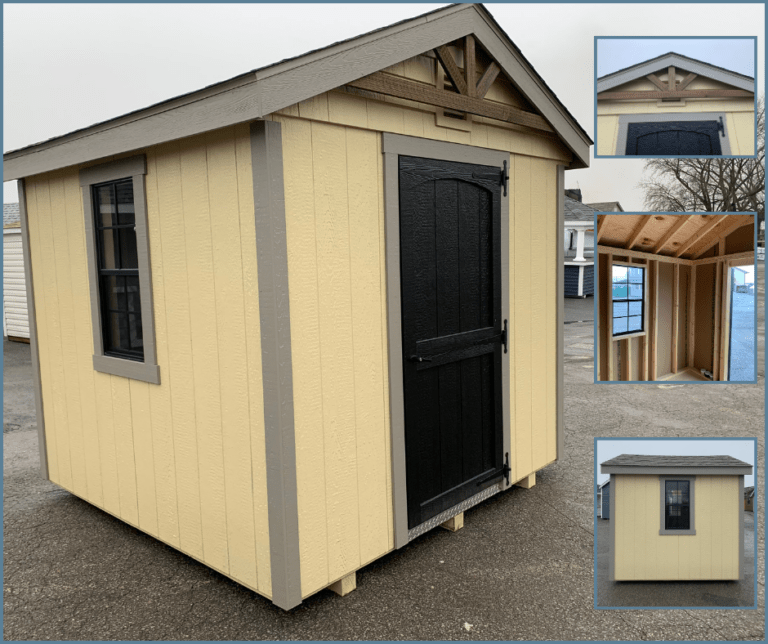 Heritage Sheds & Garages | 8x8 Manor Shed (Yellow & Black)