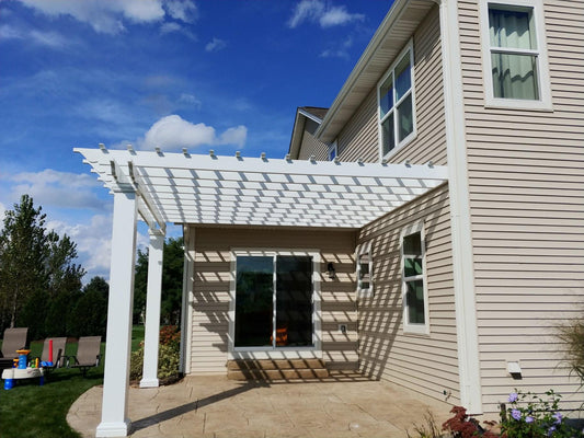 Arbors Direct | Tranquility Attached Fiberglass Pergola